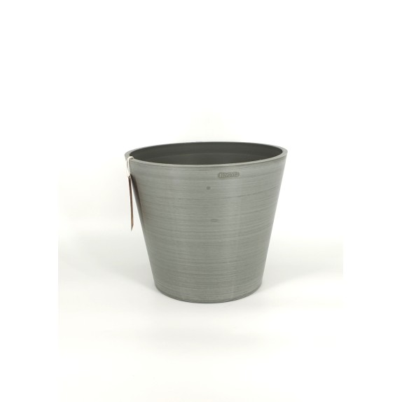 Γλάστρα Nova Vita Cono 30 από 100% ανακυκλωμένο πλαστικό διάμετρος 30εκ και ύψος 24,7εκ, χρώμα γκρι – Ταιριάζει σε κάθε μοντέρνο