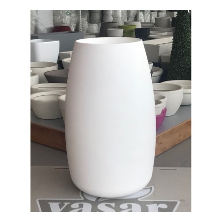 Γλάστρα πλαστική Bubble rotational BFU 45,5 cm πλάτος 75cm ύψος 18 λίτρων, χρώμα Bianco