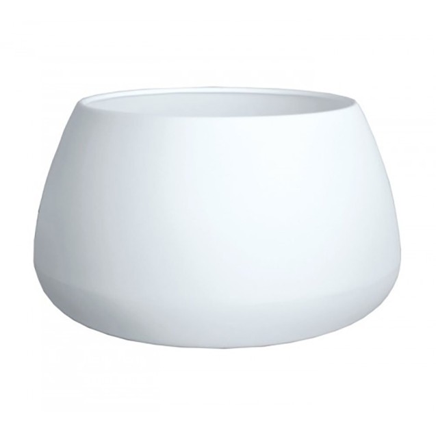 Γλάστρα - ζαρντινιέρα Bubble rotational BCI 67cm πλάτος 38cm ύψος 111 λίτρων, χρώμα Bianco