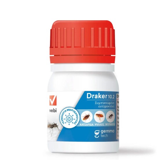 Draker 10.2 CS 50ml Gemma Εντομοκτόνο για Κατσαρίδες, Κουνούπια & Μυρμήγκια