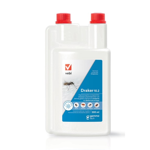 Draker 10.2 CS 300ml Gemma Εντομοκτόνο για Κατσαρίδες, Κουνούπια & Μυρμήγκια