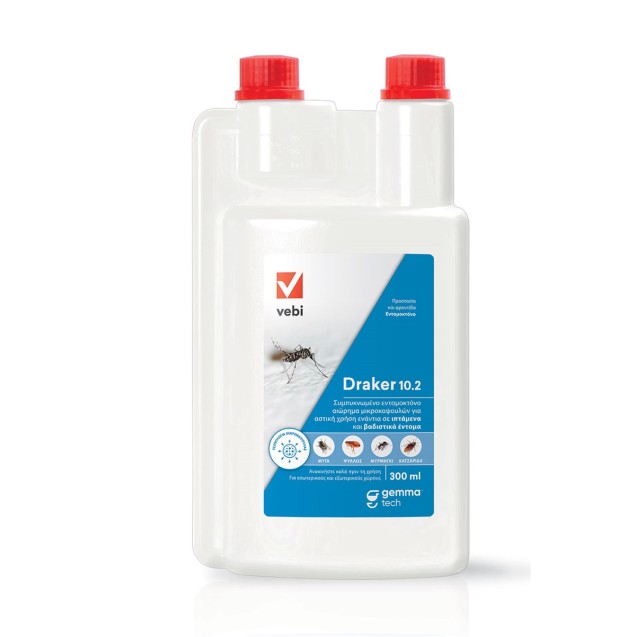 Draker 10.2 CS 300ml Gemma Εντομοκτόνο για Κατσαρίδες, Κουνούπια & Μυρμήγκια