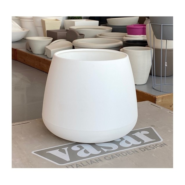 Γλάστρα - ζαρντινιέρα Bubble rotational BCA 50cm πλάτος 40cm ύψος 56 λίτρων, χρώμα Bianco