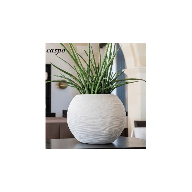 Γλάστρα πλαστική Shabby rotational caspo 30εκ διάμετρος x 24εκ ύψος, χρώματος bianco – Δημιουργεί αίσθηση πολυτέλειας χωρίς κόπο