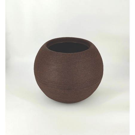 Γλάστρα πλαστική Shabby rotational caspo 40εκ διάμετρος x 33εκ ύψος, χρώματος brown