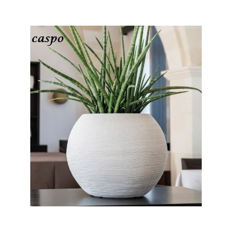 Γλάστρα πλαστική Shabby rotational caspo 50εκ διάμετρος x 42εκ ύψος, χρώματος bianco – Ταιριάζει σε κάθε μοντέρνο ή επαγγελματικ