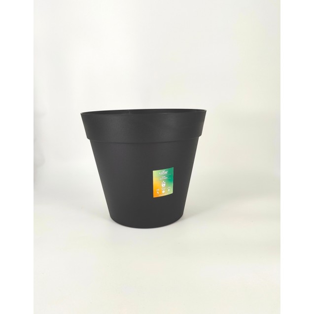 Γλάστρα πλαστική Chicago Vasar Ics25 ύψος 22cm και διάμετρος 25cm, χρώμα ανθρακί