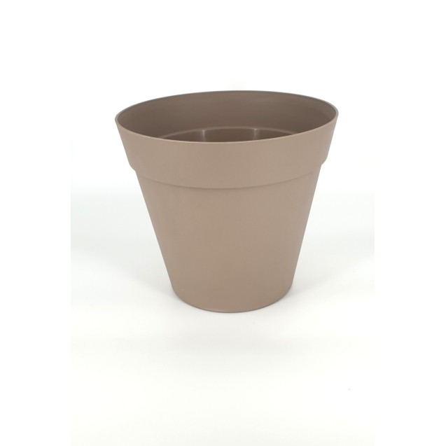 Γλάστρα πλαστική Chicago Vasar Ics25 ύψος 22cm και διάμετρος 25cm, χρώμα μπεζ tortora