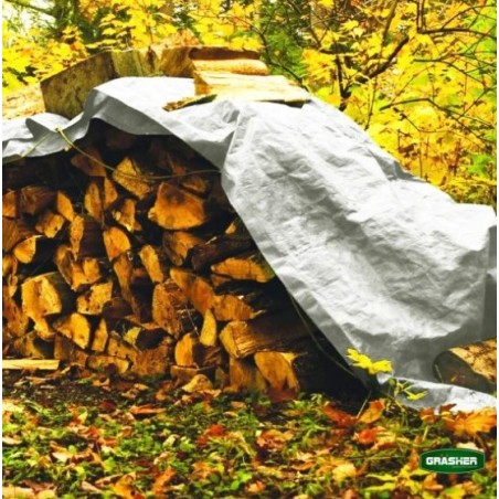 Μουσαμάς - Τέντα 8x12m 190gr/m² GRASHER Με Κρίκους Αδιάβροχος χρώμα λευκό – Δημιουργεί αίσθηση πολυτέλειας χωρίς κόπο | iroots.g