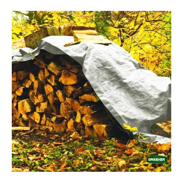 Μουσαμάς - Τέντα 6x12m 190gr/m² GRASHER Με Κρίκους Αδιάβροχος χρώμα λευκό – Ταιριάζει σε κάθε μοντέρνο ή επαγγελματικό χώρο | ir