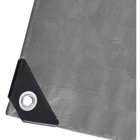 Μουσαμάς Τέντα GRASHER Αδιάβροχος με Κρίκους 190gr/m² Γκρι