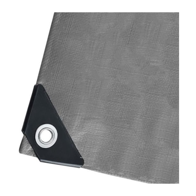 Μουσαμάς Τέντα GRASHER Αδιάβροχος με Κρίκους 190gr/m² Γκρι