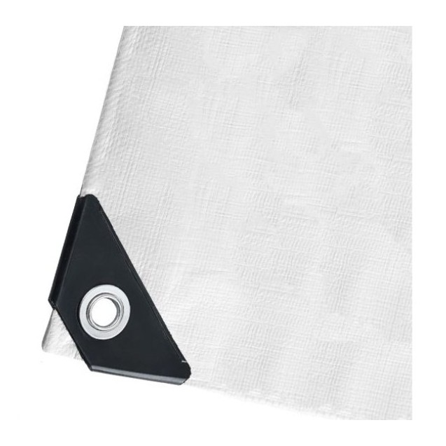 Μουσαμάς Τέντα GRASHER Αδιάβροχος με Κρίκους 120gr/m² Λευκ