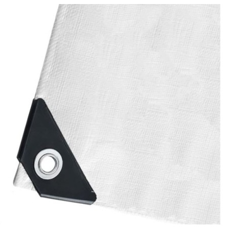 Μουσαμάς Τέντα GRASHER Αδιάβροχος με Κρίκους 120gr/m² Λευκ