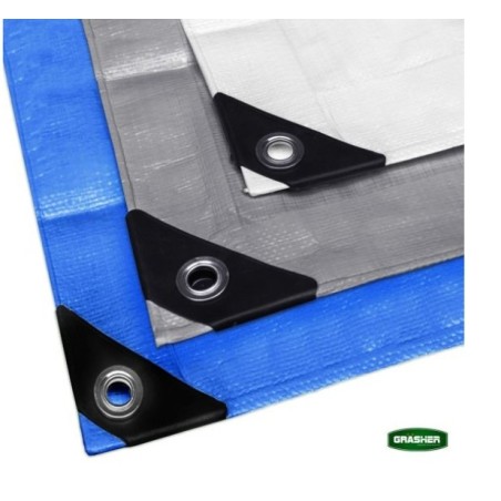 Μουσαμάς Τέντα GRASHER Αδιάβροχος με Κρίκους 120gr/m² Γκρι