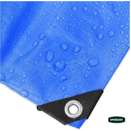 Μουσαμάς - Τέντα 5x8m 120gr/m² GRASHER Με Κρίκους Αδιάβροχος χρώμα μπλε – Δημιουργεί αίσθηση πολυτέλειας χωρίς κόπο | iroots.gr