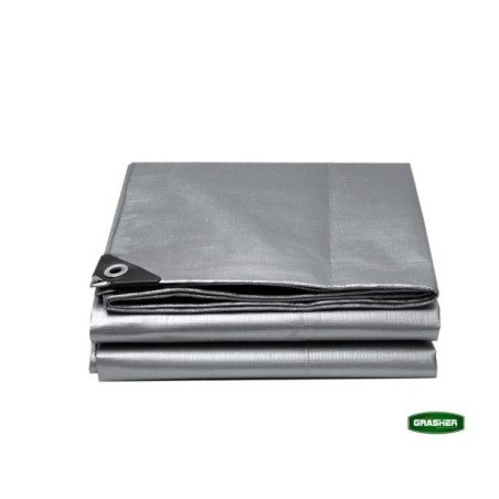 Μουσαμάς - Τέντα 4x6m 120gr/m² GRASHER Με Κρίκους Αδιάβροχος χρώμα γκρι – Δίνει premium χαρακτήρα στο περιβάλλον | iroots.gr