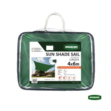 Πανί Σκίασης Τετράγωνο GRASHER 180gr/m² με Κρίκους Πράσινο