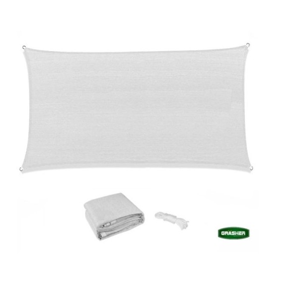 Πανί Σκίασης Τετράγωνο Ε220 180gr/m² 4x6 m GRASHER Mε Κρίκους, γκρι – Δημιουργεί αίσθηση πολυτέλειας χωρίς κόπο | iroots.gr