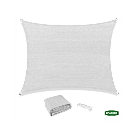Πανί Σκίασης Τετράγωνο Ε220 180gr/m² 5x5m GRASHER Mε Κρίκους, γκρι – Προσφέρει μοναδική αισθητική | iroots.gr