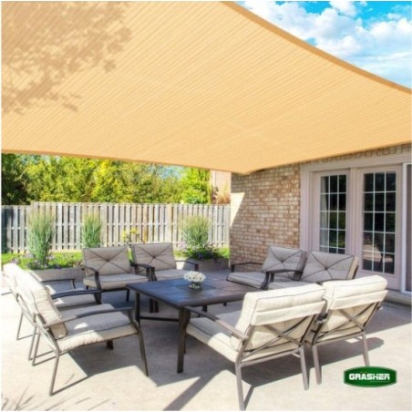 Πανί Σκίασης Τετράγωνο GRASHER 180gr/m² Μπεζ 3x4m
