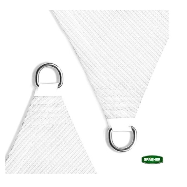 Πανί Σκίασης Τετράγωνο GRASHER 180gr/m² με Κρίκους Λευκό 3