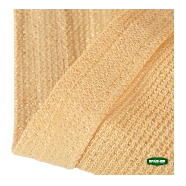 Πανί Σκίασης Τρίγωνο GRASHER 180gr/m² με Κρίκους Εκρού 5x5