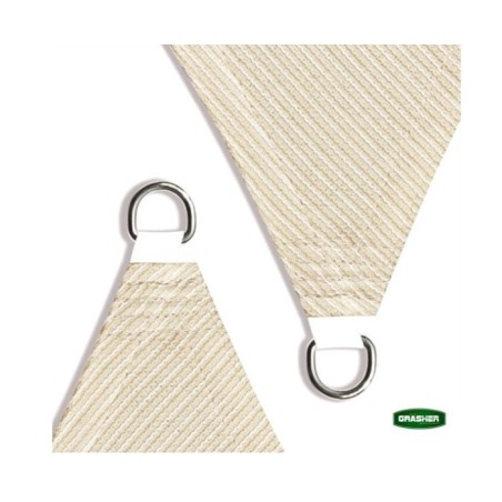 Πανί Σκίασης Τρίγωνο Ε220 180gr/m² 3,6x3,6x3,6m GRASHER Mε Κρίκους, εκρού – Αναβαθμίζει άμεσα τον χώρο σου | iroots.gr