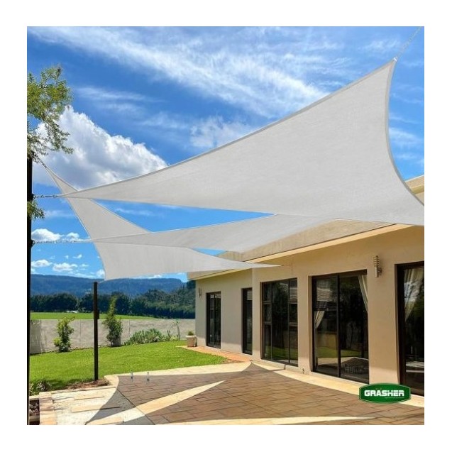Πανί Σκίασης Τρίγωνο GRASHER 180gr/m² Γκρι 3,6x3,6x3,6m
