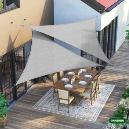 Πανί Σκίασης Τρίγωνο GRASHER 180gr/m² Γκρι 3,6x3,6x3,6m