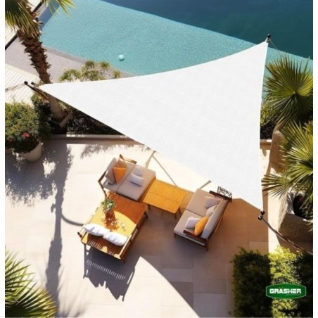 Πανί Σκίασης Τρίγωνο Ε220 180gr/m² 3,6x3,6x3,6m GRASHER Mε Κρίκους, πράσινο – Δίνει premium χαρακτήρα στο περιβάλλον | iroots.gr