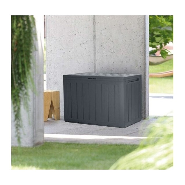 Μπαούλο αποθήκευσης κήπου 190lit PROSPERPLAST Woodebox 78x43,3x55Y c