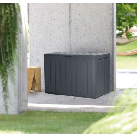 Μπαούλο αποθήκευσης κήπου 190lit PROSPERPLAST Woodebox 78x43,3x55Y c