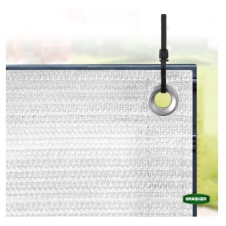 Διαχωριστικό Δίχτυ Μπαλκονιού 160gr/m² - 0,75x6m GRASHER Με Κρίκους, λευκό – Προσφέρει μοναδική αισθητική | iroots.gr