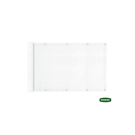 Διαχωριστικό Δίχτυ Μπαλκονιού 160gr/m² - 0,75x6m GRASHER Με Κρίκους, λευκό – Προσφέρει μοναδική αισθητική | iroots.gr