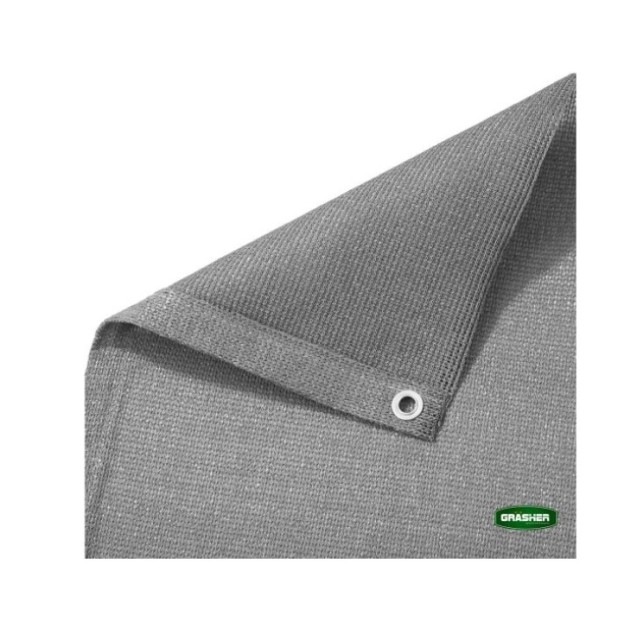 Διαχωριστικό Δίχτυ Μπαλκονιού 160gr/m² - 0,75x6m GRASHER Με Κρίκους, γκρι – Προσφέρει μοναδική αισθητική | iroots.gr