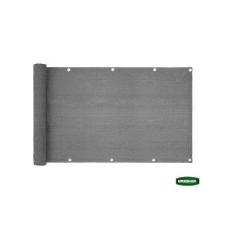 Διαχωριστικό Δίχτυ Μπαλκονιού 160gr/m² - 0,75x6m GRASHER Με Κρίκους, γκρι – Προσφέρει μοναδική αισθητική | iroots.gr