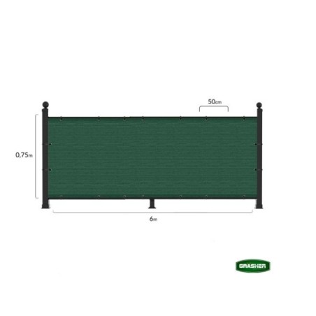 Διαχωριστικό Δίχτυ Μπαλκονιού GRASHER 160gr/m² με Κρίκους