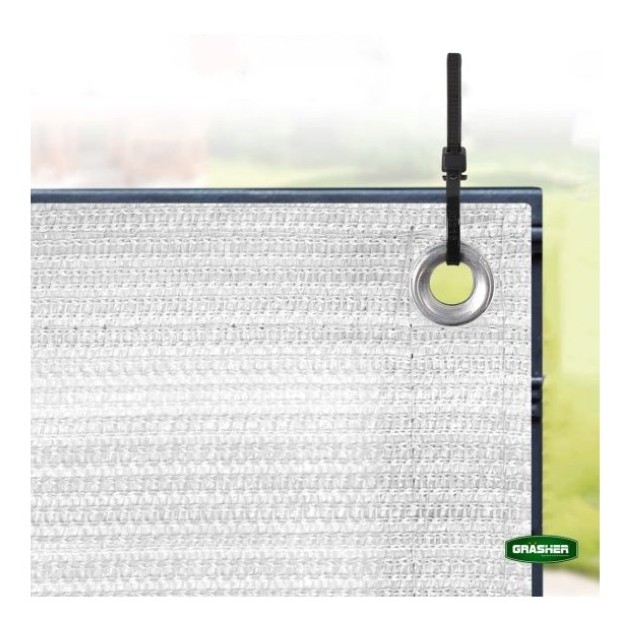 Διαχωριστικό Δίχτυ Μπαλκονιού 160gr/m² - 1,50x6m GRASHER Με Κρίκους, λευκό – Δημιουργεί αίσθηση πολυτέλειας χωρίς κόπο | iroots.