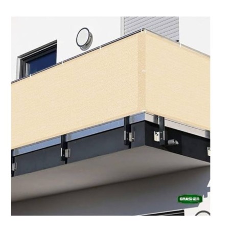 Διαχωριστικό Δίχτυ Μπαλκονιού 160gr/m² - 1,50x6m GRASHER Με Κρίκους, εκρού – Δημιουργεί αίσθηση πολυτέλειας χωρίς κόπο | iroots.