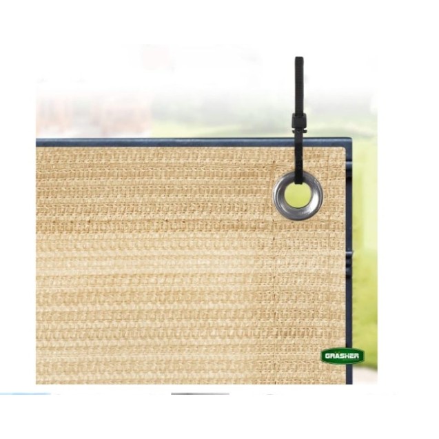 Διαχωριστικό Δίχτυ Μπαλκονιού 160gr/m² - 1,50x6m GRASHER Με Κρίκους, εκρού – Δημιουργεί αίσθηση πολυτέλειας χωρίς κόπο | iroots.