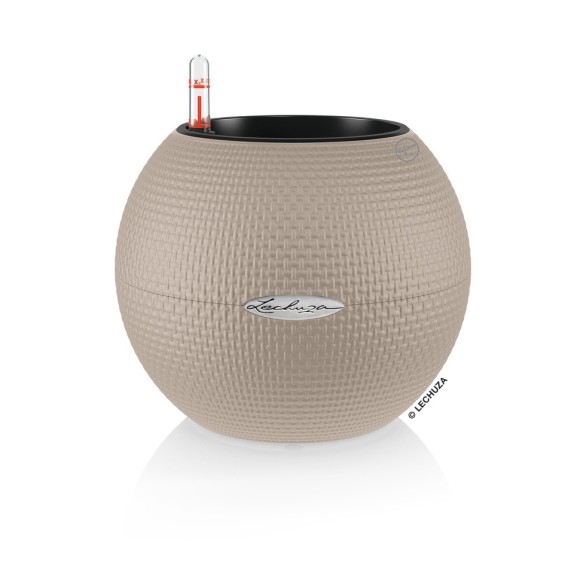 Γλάστρα πλαστική LECHUZA-PURO 50cm διάμετρος και 39cm ύψος μπεζ χρώματος – Δίνει premium χαρακτήρα στο περιβάλλον | iroots.gr