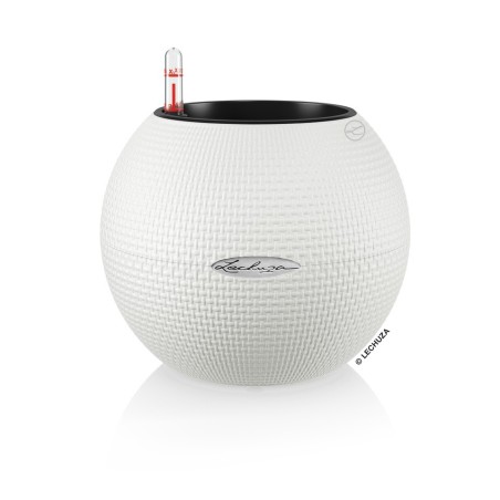 Γλάστρα πλαστική LECHUZA-PURO 20cm διάμετρος και 16cm ύψος χρώματος άσπρου – Προσφέρει μοναδική αισθητική | iroots.gr