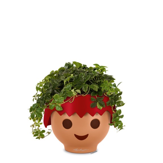 Γλάστρα πλαστική LECHUZA-OJO 21cm διάμετρος και 16cm ύψος, κόκκινη – Δίνει premium χαρακτήρα στο περιβάλλον | iroots.gr