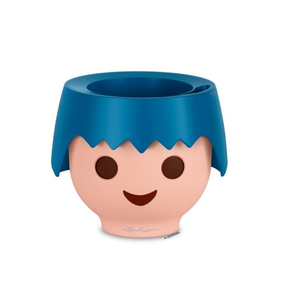 Γλάστρα πλαστική LECHUZA-OJO 21cm διάμετρος και 16cm ύψος, μπλε – Δημιουργεί αίσθηση πολυτέλειας χωρίς κόπο | iroots.gr