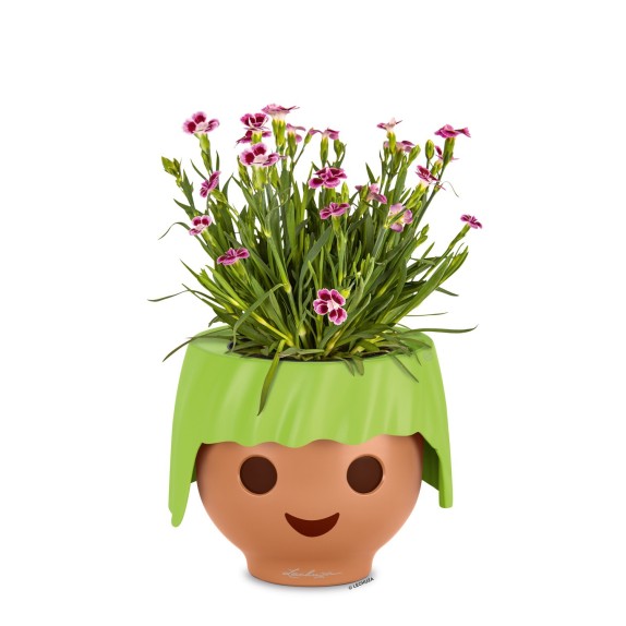 Γλάστρα πλαστική LECHUZA-OJO 21cm διάμετρος και 16cm ύψος, πράσινη – Δίνει premium χαρακτήρα στο περιβάλλον | iroots.gr