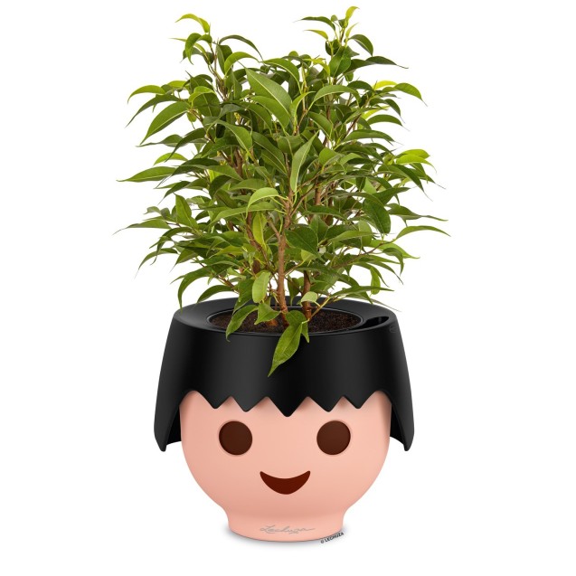 Γλάστρα πλαστική LECHUZA-OJO 21cm διάμετρος και 16cm ύψος μαύρη – Ταιριάζει σε κάθε μοντέρνο ή επαγγελματικό χώρο | iroots.gr