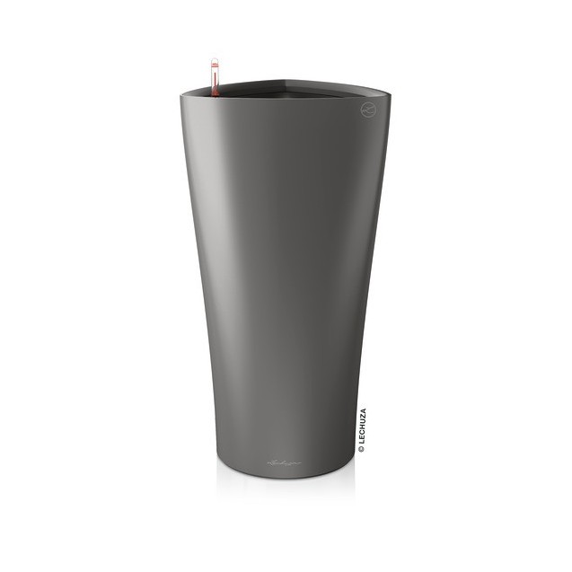 Γλάστρα LECHUZA DELTA 40 Premium Ø40x75cm ΑΥΤΟΠΟΤΙΖΟΜΕΝΗ με Δοχείο Φύτευσης Ανθρακί Μεταλλικό