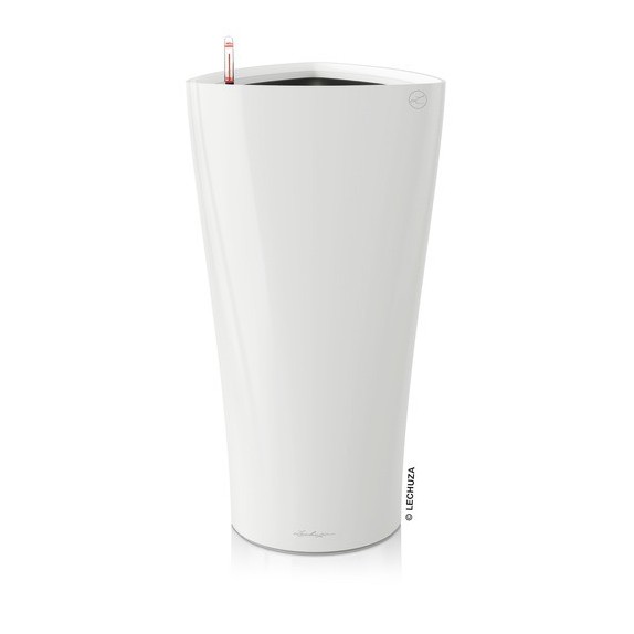 Γλάστρα LECHUZA DELTA 30 Premium Ø30x56cm ΑΥΤΟΠΟΤΙΖΟΜΕΝΗ με Δοχείο Φύτευσης Λευκό Γυαλιστερό – Αναβαθμίζει άμεσα τον χώρο σου | 