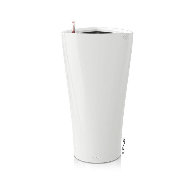 Γλάστρα LECHUZA DELTA 30 Premium Ø30x56cm ΑΥΤΟΠΟΤΙΖΟΜΕΝΗ με Δοχείο Φύτευσης Λευκό Γυαλιστερό